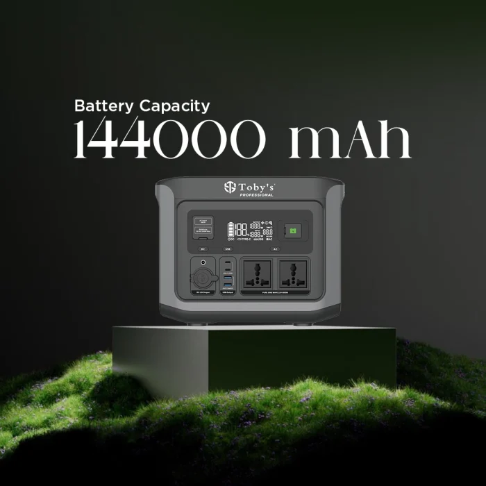 Toby&rsquo;s TBS-144A Portable Power Station 460.8Wh, 600W Pure Sine Wave (1200W Peak), 400W AC Fast Charging, 200W Solar Input - Image 3