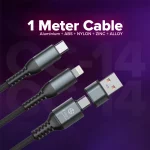 Toby&rsquo;s CC-14 200W Fast Car Charger with Type-C & USB Port, 1M Multi Charging Cable, 12-24V Universal Car Adapter - Image 7