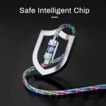 Toby&rsquo;s CC-21 RGB 65W Fast Charging Data Cable, 4-in-1 Multi Connector LED Cable, Type-C to Type-C / USB-A to Type-C / Lightning, 480Mbps Sync - Image 4
