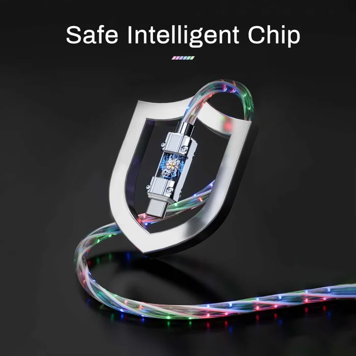 Toby&rsquo;s CC-21 RGB 65W Fast Charging Data Cable, 4-in-1 Multi Connector LED Cable, Type-C to Type-C / USB-A to Type-C / Lightning, 480Mbps Sync - Image 4