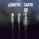 Toby&rsquo;s CC-14 200W Fast Car Charger with Type-C & USB Port, 1M Multi Charging Cable, 12-24V Universal Car Adapter - Image 9