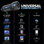 Toby&rsquo;s CC-14 200W Fast Car Charger with Type-C & USB Port, 1M Multi Charging Cable, 12-24V Universal Car Adapter - Image 6