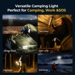 Toby’s CPL-S01 Rechargeable Camping Light 3000 Lumens Adjustable Tripod LED Camping Lantern with 15600mAh Battery, IP54 Waterproof & 60H Runtime - Image 7
