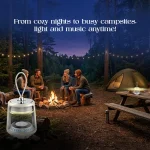 Toby's CPL-S04 Portable Camping Lantern with Bluetooth Speaker RGB Ambient LED Light, Type-C Rechargeable 1400mAh Lantern with Magnetic Base for Outdoor Camping, Emergency & Travel - Image 9