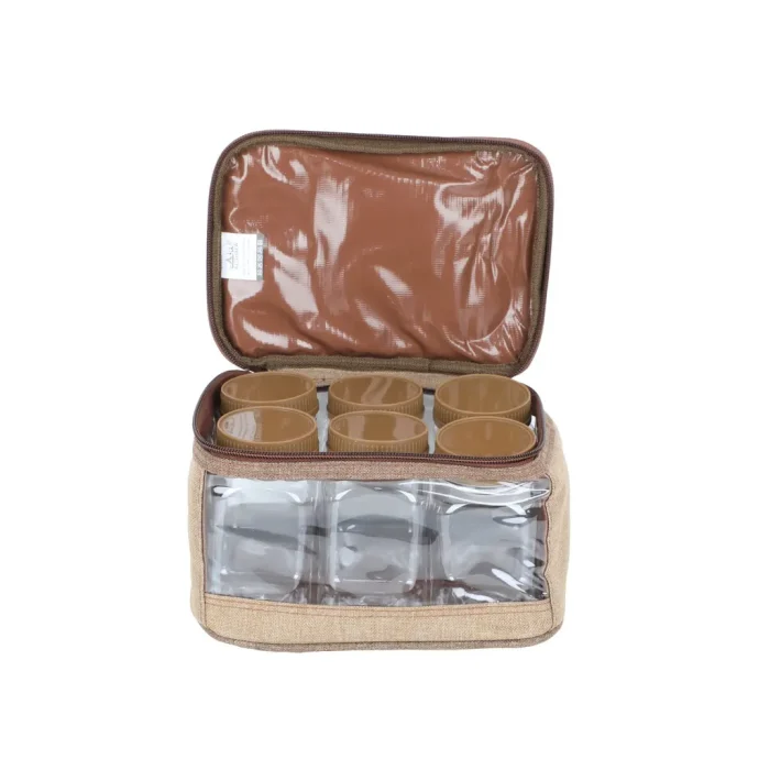 AL GHAFA Portable Camping Spice Kit with 6 Storage Jars, Travel Spice Organizer Bag, 350ml Glass Containers for BBQ, Camping, Picnic and Outdoor Cooking - Image 7