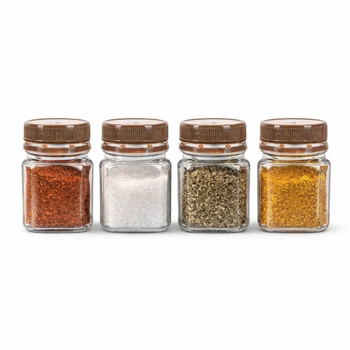 AL GHAFA Portable Camping Spice Kit with 6 Storage Jars, Travel Spice Organizer Bag, 350ml Glass Containers for BBQ, Camping, Picnic and Outdoor Cooking - Image 3