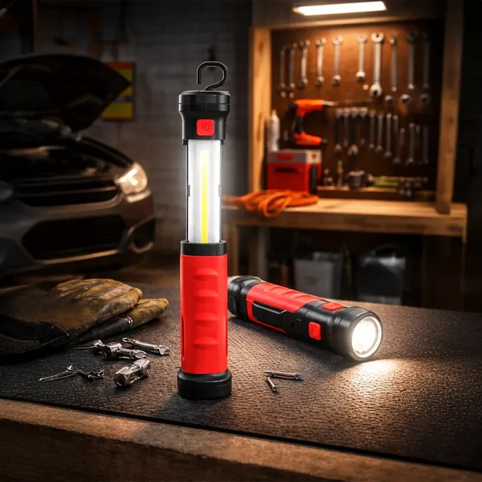 Toby&rsquo;s BV-09 Rechargeable COB LED Work Light 440 Lumens Magnetic Portable Inspection Lamp with Hook, Type-C Charging & 8-16 Hour Runtime - Image 3