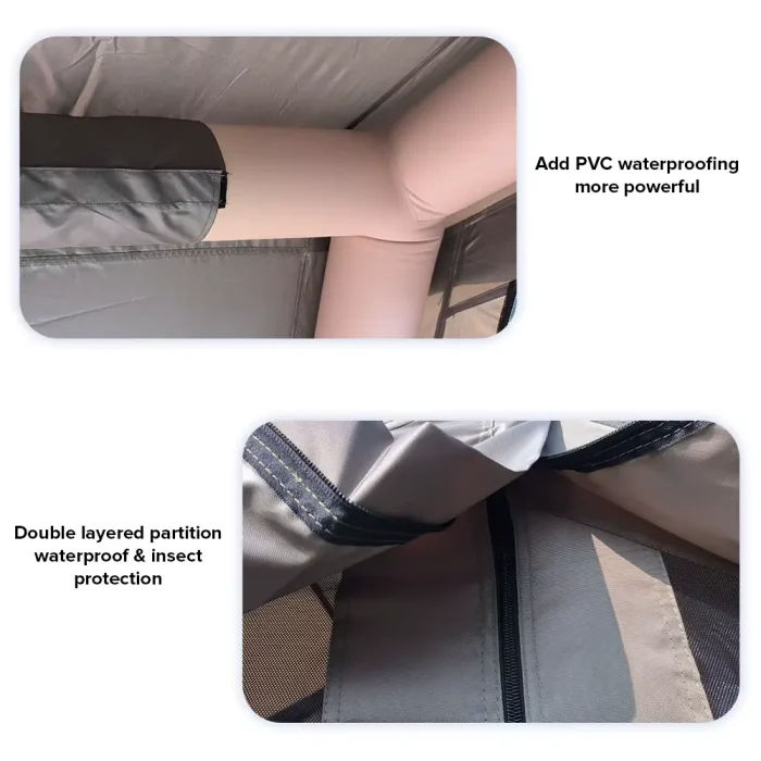 Toby's Luxury Inflatable Air Camping Tent-08 for 5-6 Persons Quick Automatic Opening Waterproof Oxford Fabric Tent with Living Room, Hand Pump, Pegs & Wind Ropes for Outdoor Camping - Image 6