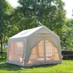 Toby's Inflatable Camping Tent-10 for 4-6 Person Waterproof Oxford Fabric Air Beam Tent with UV Protection, Quick Automatic Setup & Large Windows for Outdoor Camping