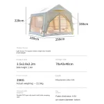 Toby's Inflatable Camping Tent-10 for 4-6 Person Waterproof Oxford Fabric Air Beam Tent with UV Protection, Quick Automatic Setup & Large Windows for Outdoor Camping - Image 10