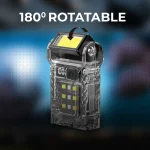 Toby&rsquo;s BV-02 Rechargeable Mini LED Clip Light Rotatable Head Type-C Flashlight with Power Display for Camping & Emergency - Image 9