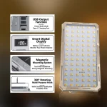 Toby&rsquo;s CPL-T48 150W Portable LED Solar Work Light 15000 Lumens Rechargeable Flood Light with Solar & USB Charging IP66 Waterproof - Image 5