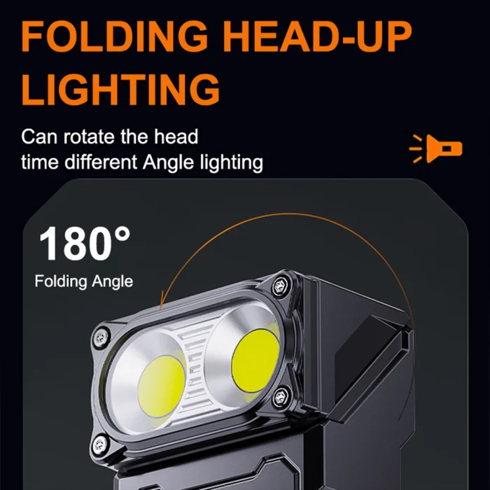 Toby&rsquo;s BV-01 Mini LED Flashlight 200LM Rechargeable COB Work Light for Outdoor, Night Repair and Emergency - Image 11