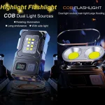Toby&rsquo;s BV-01 Mini LED Flashlight 200LM Rechargeable COB Work Light for Outdoor, Night Repair and Emergency - Image 4