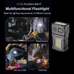 Toby&rsquo;s BV-01 Mini LED Flashlight 200LM Rechargeable COB Work Light for Outdoor, Night Repair and Emergency - Image 9