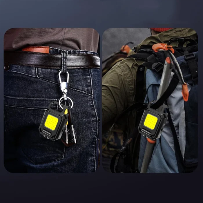 TBS DESIGN BV-05 COB Keychain LED Flashlight 1000LM Rechargeable Magnetic Work Lamp 5 Modes Foldable 90&deg; for Hiking & Fishing - Image 2