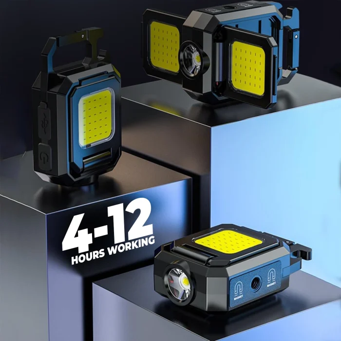 TBS DESIGN BV-05 COB Keychain LED Flashlight 1000LM Rechargeable Magnetic Work Lamp 5 Modes Foldable 90&deg; for Hiking & Fishing - Image 4