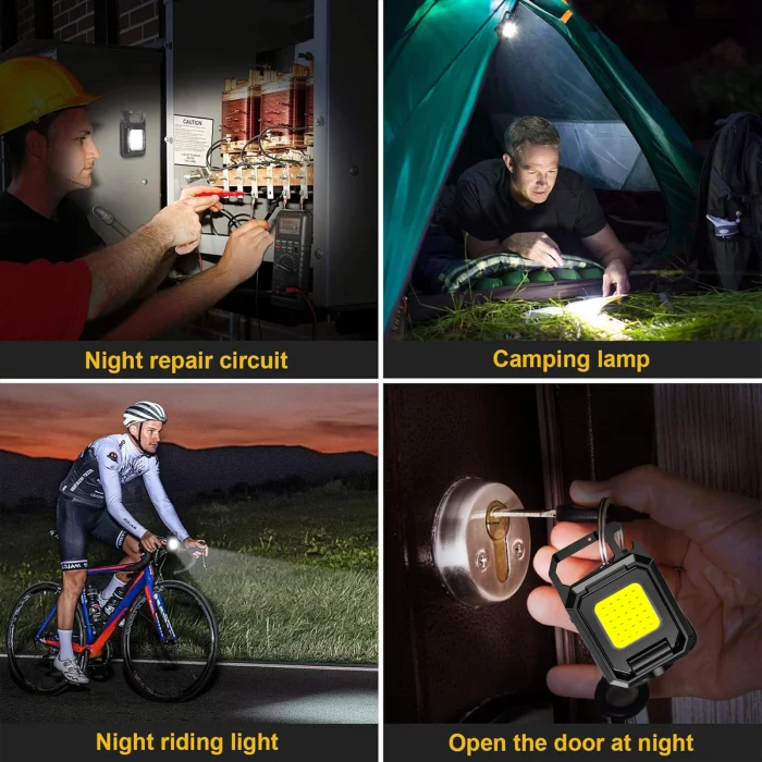 TBS DESIGN BV-05 COB Keychain LED Flashlight 1000LM Rechargeable Magnetic Work Lamp 5 Modes Foldable 90&deg; for Hiking & Fishing - Image 5