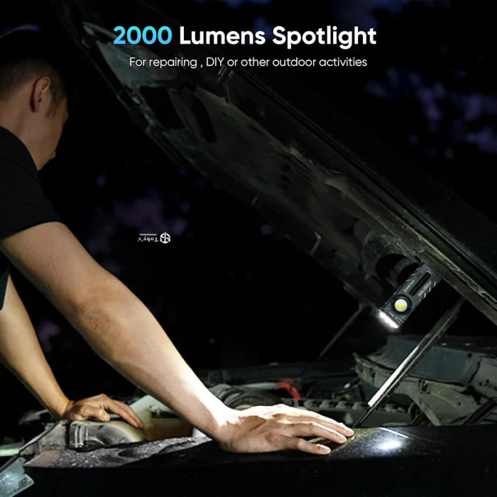 Toby&rsquo;s CPL T45 USB Rechargeable Work Light 2000 Lumens Compact LED Light for Emergency & Outdoor Use - Image 6