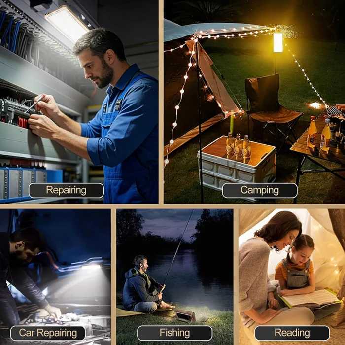 Toby&rsquo;s CPL-T49 1000W Portable Solar LED Flood Light Rechargeable Work Lamp IP66 Waterproof for Construction & Camping - Image 13