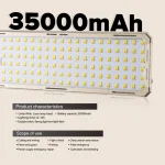 Toby&rsquo;s CPL-T49 1000W Portable Solar LED Flood Light Rechargeable Work Lamp IP66 Waterproof for Construction & Camping - Image 3