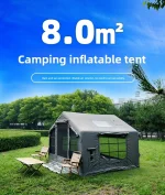 Toby's Outdoor Inflatable Tent 8㎡ for 5&ndash;8 Persons Waterproof Oxford Fabric UV Protection Quick Setup Camping Tent - Image 2